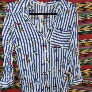 Grand & Greene Blue and White Floral Shirt